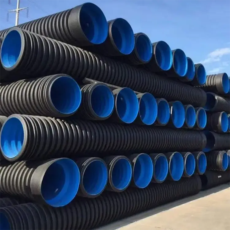 HDPE dobbeltvægskulvede rør