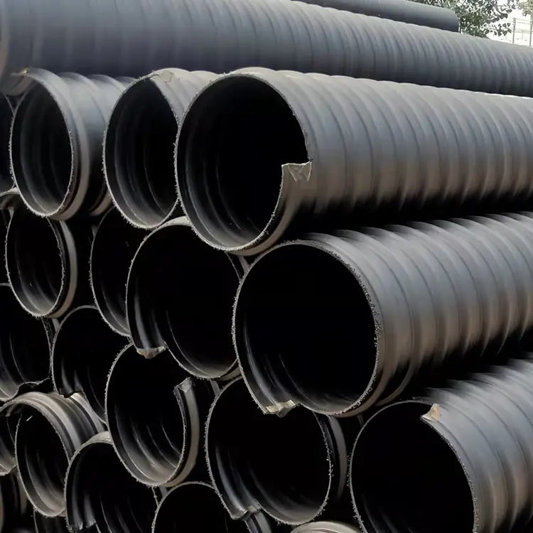 Stålbælte forstærket HDPE -bølgepør